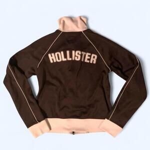 Vintage Y2K Hollister Brown Zip Up Jacket 🤎✨ Huntington Beach Size XL